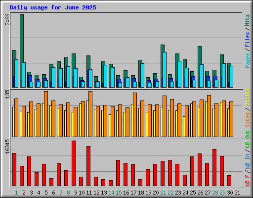 Daily usage for June 2025