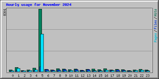 Hourly usage for November 2024